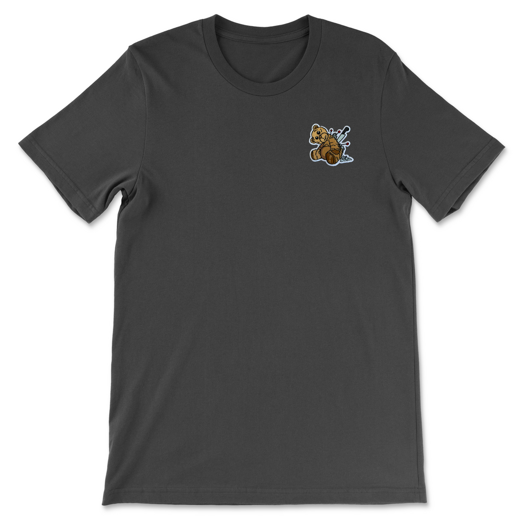 Pincushion Teddy T-Shirt Embroidered Logo (Black)